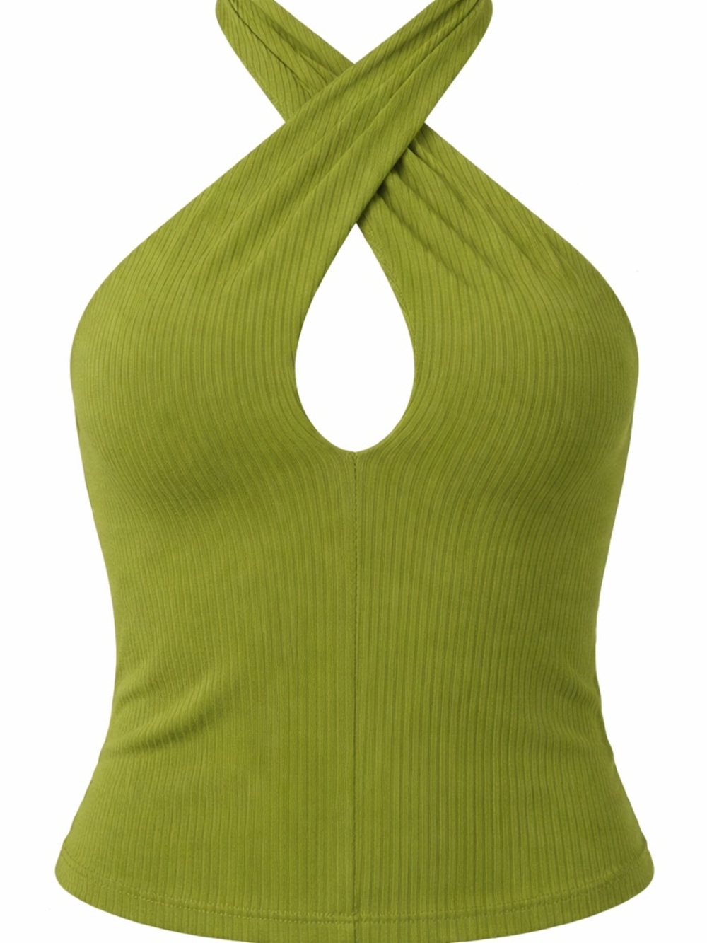 Wilfred Aritzia chartreuse green halter top